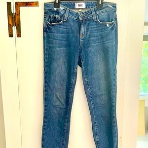 Paige jeans with unfinished hem size 26